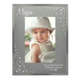 Rackhams Personalised Swirls & Hearts Diamante 6x4 Glass Photo Frame - thumbnail 2