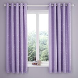 Rackhams Dancing Fairies Fully Reversible Lined Eyelet Curtains - 66x72 Inch - Pink - thumbnail 3