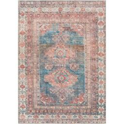 Rackhams Colin-Washable Brown Grey Blue Traditionnal Vintage Boho Rug - 120 x 170 cm - thumbnail 2