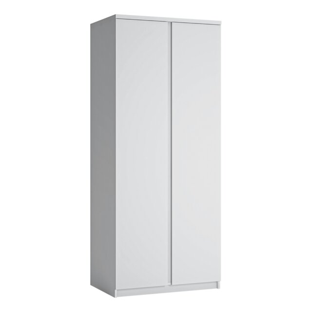 Rackhams Fribo 2 door wardrobe in White - White - Malemine - 1 - image 1