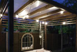 Rackhams Festoon Black Rubber IP65 10m/20x2w Cool White Opaque lamp - thumbnail 2