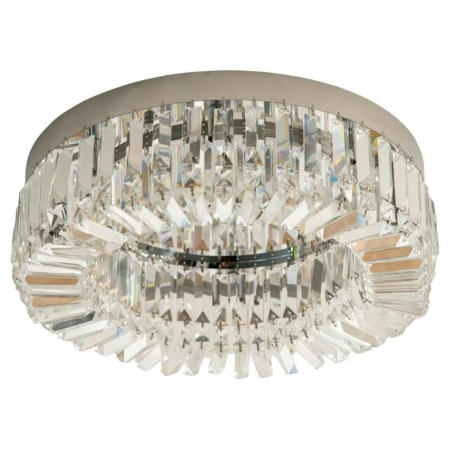 Rackhams Crystal Ceiling Light Modern Chandeliers Stainless Steel Pendant Lights with Crystal Decorations for Living Room Bedroom Dining Room Hall Silver - image 1