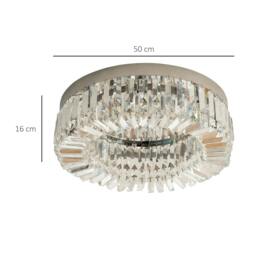 Rackhams Crystal Ceiling Light Modern Chandeliers Stainless Steel Pendant Lights with Crystal Decorations for Living Room Bedroom Dining Room Hall Silver - thumbnail 3