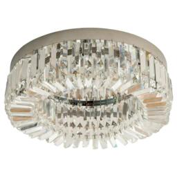 Rackhams Crystal Ceiling Light Modern Chandeliers Stainless Steel Pendant Lights with Crystal Decorations for Living Room Bedroom Dining Room Hall Silver - thumbnail 1
