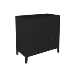 Rackhams Orchid 3 Drawer Chest - Wenge (Black Stained Oak) - Wenge (Black Stained Oak) - thumbnail 2