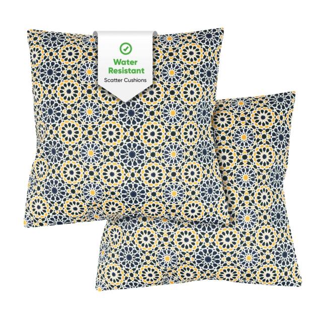 Rackhams Pair of Outdoor Scatter Cushions – Casablanca Design - image 1