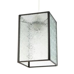 Rackhams Vintage Traditional Bronze Pendant Shade with Clear Moroccan Glass