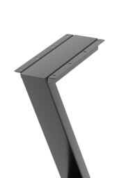 Rackhams 40cm/15.75 inch 2Pcs Black Z-shaped Anti-Slip Metal Table Legs Furniture Replacement Legs for Coffee Table, Bench - Black - thumbnail 4