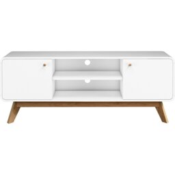 Rackhams Loft24 Cassie TV-Stand with 2 Doors White - White - thumbnail 2