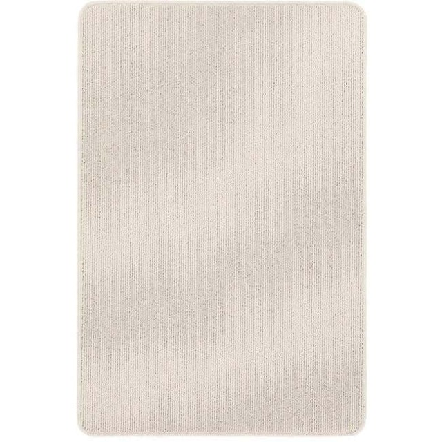 Rackhams Washable Plain Cream Mat and Runner - 67X100 cm - image 1