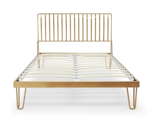 Rackhams Finn Bedsteads - Double - Brushed Brass - No Headboard Pads - image 1
