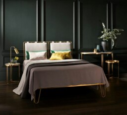 Rackhams Finn Bedsteads - Double - Brushed Brass - No Headboard Pads - thumbnail 5