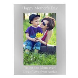 Rackhams Personalised Potrait Silver 4x6 Photo Frame - thumbnail 4