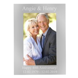 Rackhams Personalised Potrait Silver 4x6 Photo Frame