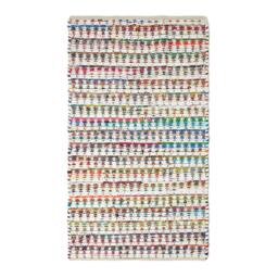 Rackhams Handwoven Multi Coloured 100% Cotton Diamond Chindi Rug - 160 x 230 cm - thumbnail 2