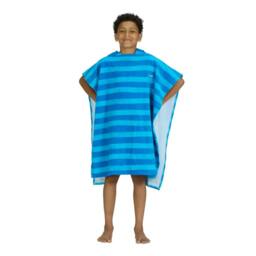 Rackhams Nautical Stripes Kids Poncho Hooded Towel Robe - Blue - Age 3-5 - thumbnail 5