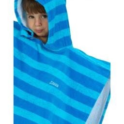 Rackhams Nautical Stripes Kids Poncho Hooded Towel Robe - Blue - Age 3-5 - thumbnail 4