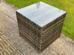 Rackhams 5-Piece Rattan Garden Furniture Set - Patio Wicker Sofa with 2 Double Seat Sofas, Coffee Table & Big Footstool - thumbnail 5