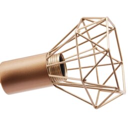 Rackhams Modern Champagne Gold Ceiling Light Fitting with Twisting Arms and Cage Shades - thumbnail 4
