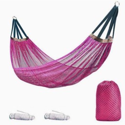 Rackhams Outdoor Ice Silk Mesh Swing Hammock - Blue - thumbnail 6