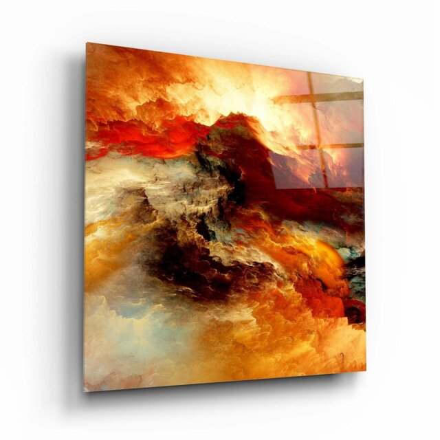 Rackhams Abstract Glass Wall Art 8 - 50x50cm - Tempered Glass (4 mm) - image 1
