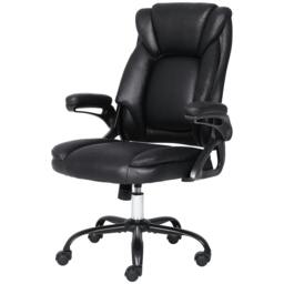 Rackhams Executive Office Chair with Padded Flip-up Armrests, High Back Ergonomic Desk Chair with Lumbar Support - Cyan - thumbnail 2