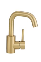Rackhams Gold Arc Single-Handle Bathroom Faucet with Swivel Spout - Gold - thumbnail 2