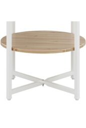Rackhams Log Colored Small Round Coffee Table with 2 Tier - Natural - thumbnail 5