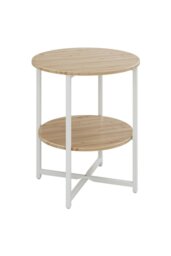 Rackhams Log Colored Small Round Coffee Table with 2 Tier - Natural - thumbnail 2