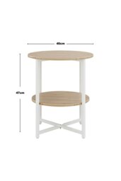 Rackhams Log Colored Small Round Coffee Table with 2 Tier - Natural - thumbnail 6