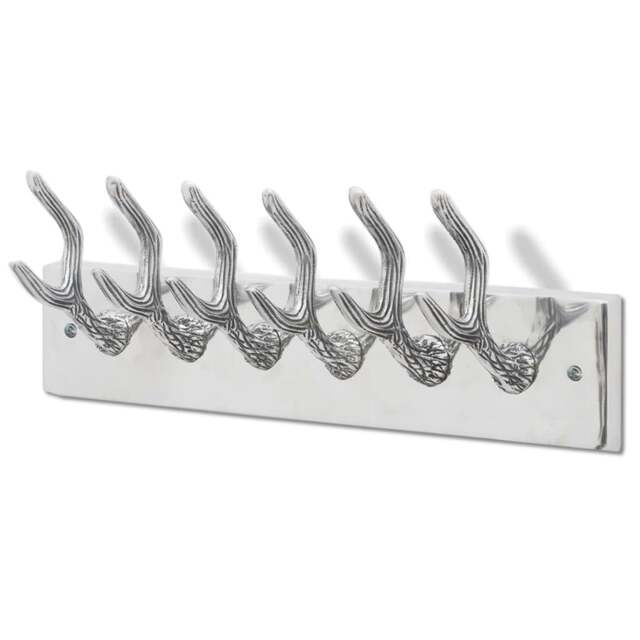 Rackhams Aluminium Wardrobe Hook Coat Rack Hat/Tie Hanger Silver - image 1