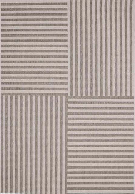 Rackhams County Multistripe Beige Rug – Indoor & Outdoor - 160X230 cm - image 1