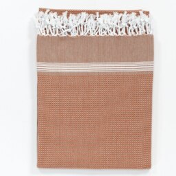 Rackhams Tuana Cotton Hammam Towel - Smoke with White Stripes - thumbnail 4