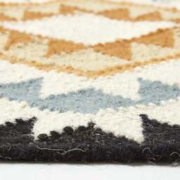 Rackhams Agra Handwoven Diamond Kilim Wool Rug - 160 x 230 cm - thumbnail 5