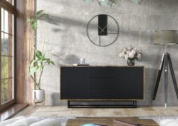 Rackhams 140cm Loft Retro Industrial Vintage Oak TV Unit - thumbnail 2