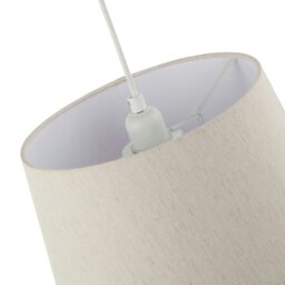 Rackhams Light Beige Natural Linen Fabric Lamp Shade with White Cotton Lining - thumbnail 5