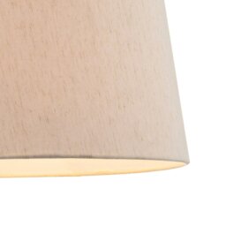 Rackhams Light Beige Natural Linen Fabric Lamp Shade with White Cotton Lining - thumbnail 3