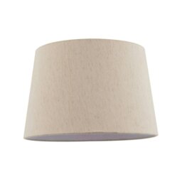 Rackhams Light Beige Natural Linen Fabric Lamp Shade with White Cotton Lining - thumbnail 1