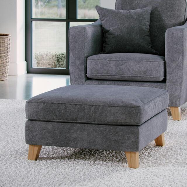 Rackhams The Elton Footstool - Steel - image 1
