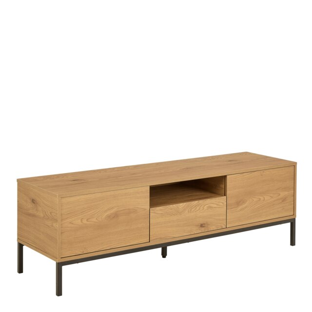 Rackhams Seaford Tv Unit 2 Doors 1 Drawer in Matt Wild Oak - 1 - image 1