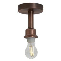 Rackhams Contemporary Designer Short Semi Flush Antique Copper Ceiling Light - thumbnail 2