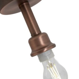 Rackhams Contemporary Designer Short Semi Flush Antique Copper Ceiling Light - thumbnail 4