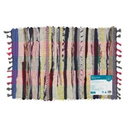 Rackhams Recycled Handmade Chindi Door Floor Mat 40x60cm, Multi