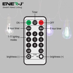 Rackhams Solar RGB+WW (2 Way) String Lights with Remote for Festive, 10 Meters, 10 lamps, IP44 - thumbnail 4