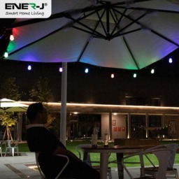 Rackhams Solar RGB+WW (2 Way) String Lights with Remote for Festive, 10 Meters, 10 lamps, IP44 - thumbnail 5