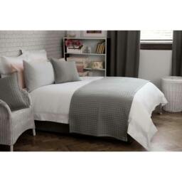 Rackhams Crompton Filled Cushion - Grey - One Size - Grey - 60% Cotton/40% Polyester - thumbnail 4