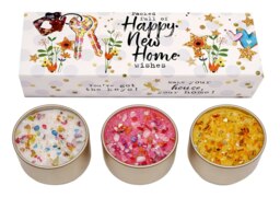 Rackhams Happy New Home Candles Trio Set UK - 30 Hour Burn Time - thumbnail 2