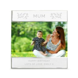 Rackhams Personalised Silver Floral 6x4 Photo Frame - thumbnail 2
