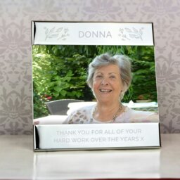 Rackhams Personalised Silver Floral 6x4 Photo Frame - thumbnail 4
