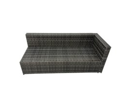Rackhams Outdoor Rattan Rectangular Coffee Table Corner Sofa Sets Garden Furniture Set with 2 Chairs 2 Small Stools Dark Grey Mixed - thumbnail 6